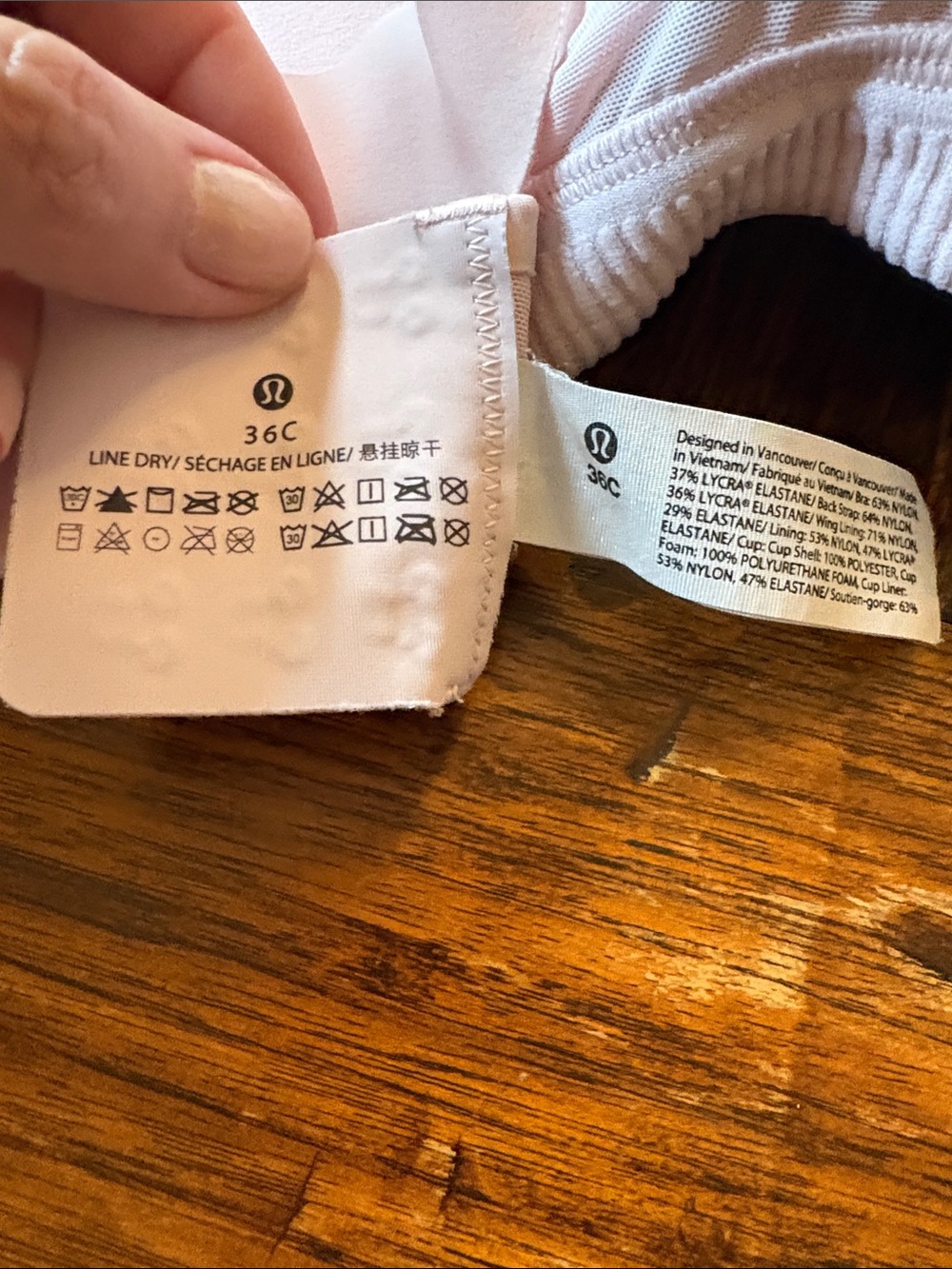 lululemon athletica light pink Sports Bra - 36C